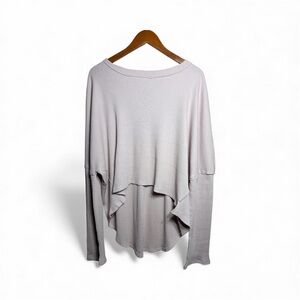 🆕Siva Dolman Waffle Long Sleeve Oversized Top LG, NWOT